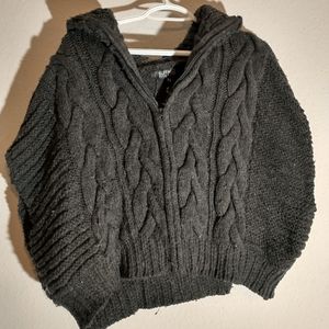 Charcoal sweater cardigan